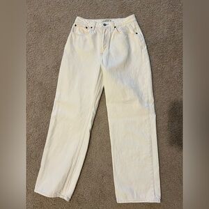 Abercrombie & Fitch High Rise Cream Jeans